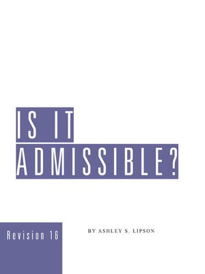 cover image of Is It Admissible?